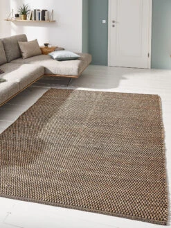 Flachgewebe-Teppich, Natur/Dunkelgrau NAT./BLACK