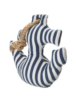 Objekt, Blau/Weiss -Einrichtungsgegenstände Geschäft Anchor Tuerstopper Weiss BlauWeiss 10x33x28 per2