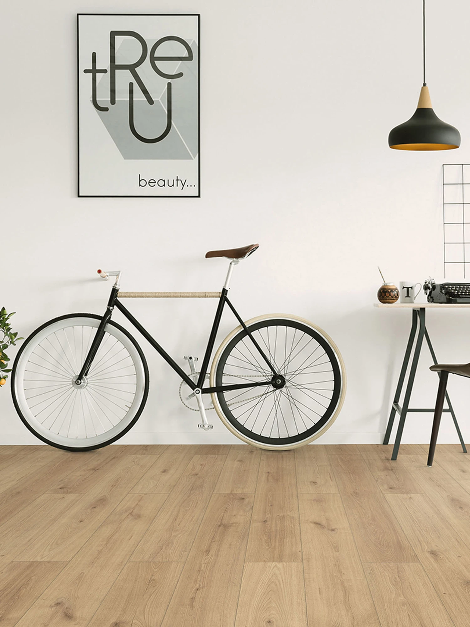 Klick-Laminat, Bright Wood 62287 Klick-Laminat, Bright Wood 62287 -Einrichtungsgegenstände Geschäft AquaWood Laminat BrightWood mil