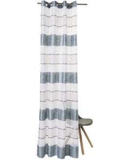 Ösenschal, Aqua -Einrichtungsgegenstände Geschäft Aria Gardine Oesenschal Blau Aqua 140x245 pla2
