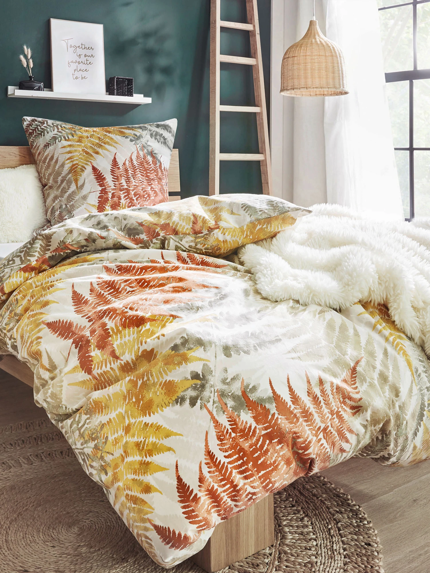 Bettwäsche, Curry Bettwäsche, Curry -Einrichtungsgegenstände Geschäft AutumnVibes Bettwaesche Gelb Curry 135x200 mil2