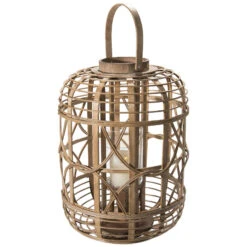 Laterne, Natural -Einrichtungsgegenstände Geschäft Balaro Laterne Braun Natural 32x32x45 per3