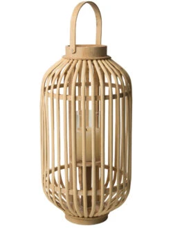 Laterne, Hellbeige -Einrichtungsgegenstände Geschäft BambuslichtBenny Laterne beige Hellbeige 25x25x48 per3