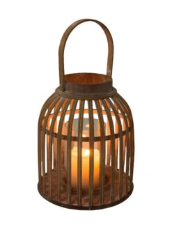 Windlicht, Natural -Einrichtungsgegenstände Geschäft Barara Windlicht Braun Natural 22x22x25 per1