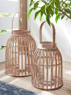 Windlicht, Natural -Einrichtungsgegenstände Geschäft Barara Windlicht Braun Natural mil