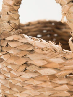 Korb, Weiss/Natur -Einrichtungsgegenstände Geschäft BasketRush Korb Hellbraun WeissNatur 30x30x26 lup2