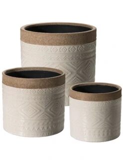 Pflanztopf, Creme -Einrichtungsgegenstände Geschäft Bengal Pflanztopf Hellbeige Creme div Set