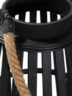 Laterne, Schwarz -Einrichtungsgegenstände Geschäft BlackShine Laterne Schwarz 35x35x60 lup