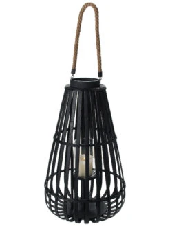Laterne, Schwarz -Einrichtungsgegenstände Geschäft BlackShine Laterne Schwarz 35x35x60 per3