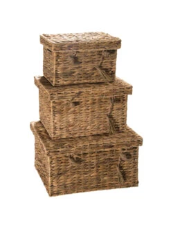 Box, Natur -Einrichtungsgegenstände Geschäft BoxTrunk Box Hellbraun Natur set Stapel