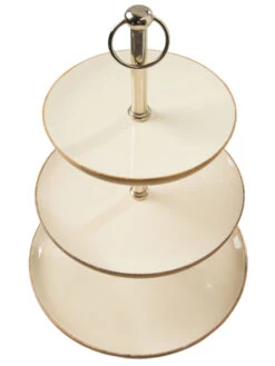 Deko-Etagere, Weiss -Einrichtungsgegenstände Geschäft CakeStand DekoEtagere Weiss 30x30x48 oben per