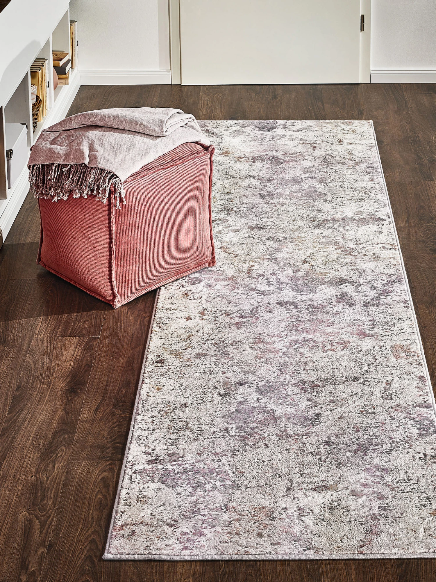 Läufer, Hellgrau Läufer, Hellgrau -Einrichtungsgegenstände Geschäft Calanthe VintageTeppich rosa Hellgrau Laeufer mil