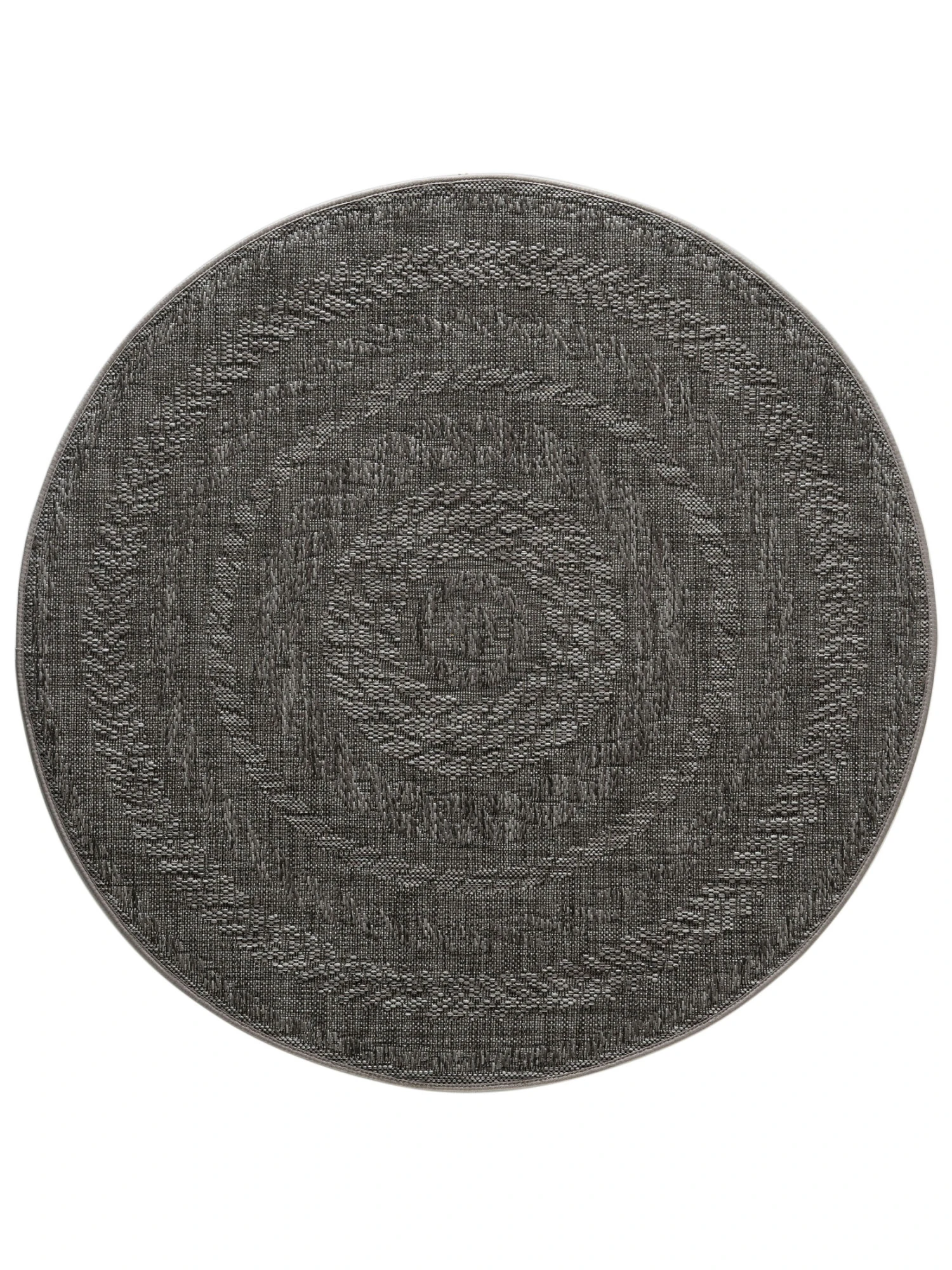 Outdoor-Teppich, Schiefer Outdoor-Teppich, Schiefer -Einrichtungsgegenstände Geschäft Camino Outdoor Teppich Dunkelgrau Schiefer 120rund pla