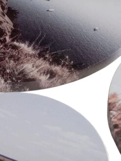 Leinwand Druck, Dunkelbeige -Einrichtungsgegenstände Geschäft Canvas3er Bild Natur Grau Dunkelbeige 40rund lup