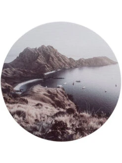 Leinwand Druck, Dunkelbeige -Einrichtungsgegenstände Geschäft Canvas3er Bild Natur Grau Dunkelbeige 40rund pla