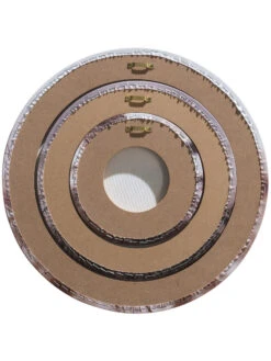 Leinwand Druck, Hellbraun -Einrichtungsgegenstände Geschäft Canvas3er Bild Pampas rosa Multicolor 40rund ruk