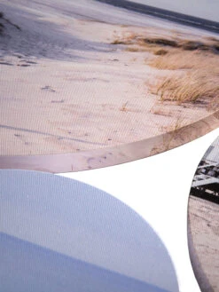 Leinwand Druck, Hellblau -Einrichtungsgegenstände Geschäft Canvas3er Bild Strand Blau Hellblau 40rund lup