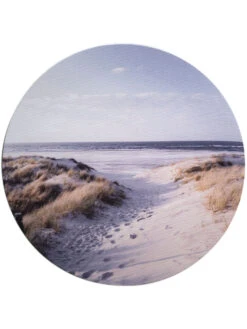 Leinwand Druck, Hellblau -Einrichtungsgegenstände Geschäft Canvas3er Bild Strand Blau Hellblau 40rund pla