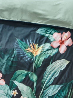 Renforcé-Bettwäsche, Dunkelgrün -Einrichtungsgegenstände Geschäft Cariba Bettwaesche Gruen Dunkelgruen 135x200 lup