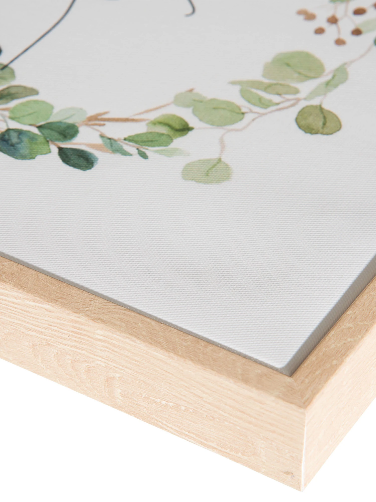 Leinwand-Druck-gerahmt, Weiss/Grün Leinwand-Druck-gerahmt, Weiss/Grün -Einrichtungsgegenstände Geschäft ChooseJoy Druckgerahmt Gruen WeissGruen 32x32 lup2