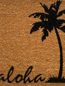 Fußmatte, Aloha -Einrichtungsgegenstände Geschäft Cochin Fussmatte Braun Aloha 45x75 lup