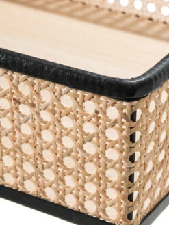 Tisch, Schwarz/Beige -Einrichtungsgegenstände Geschäft CoffeeTable Tisch Schwarz SchwarzBeige 30x60x50 lup2