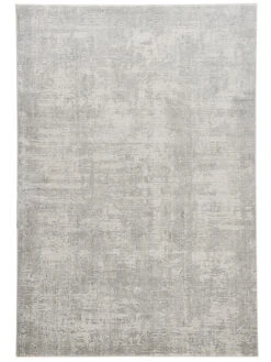 Vintage-Teppich, Mattsilber -Einrichtungsgegenstände Geschäft Cornhill DesignerTeppich hellgrau Mattsilber 160x230 pla