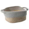 Korb, Grau/Beige -Einrichtungsgegenstände Geschäft Cotiro Korb Grau GrauBeige 25x30x16 per