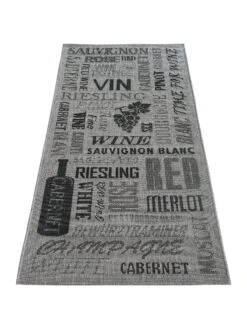 Küchenläufer, Vineyard -Einrichtungsgegenstände Geschäft Cuisine FlachgewebeTeppich Grau Vineyard2 80x200 fper