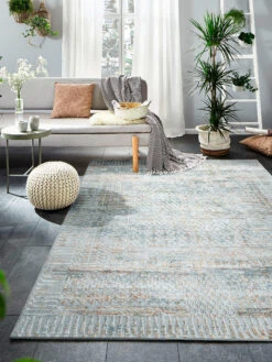 Vintage-Teppich, Silber