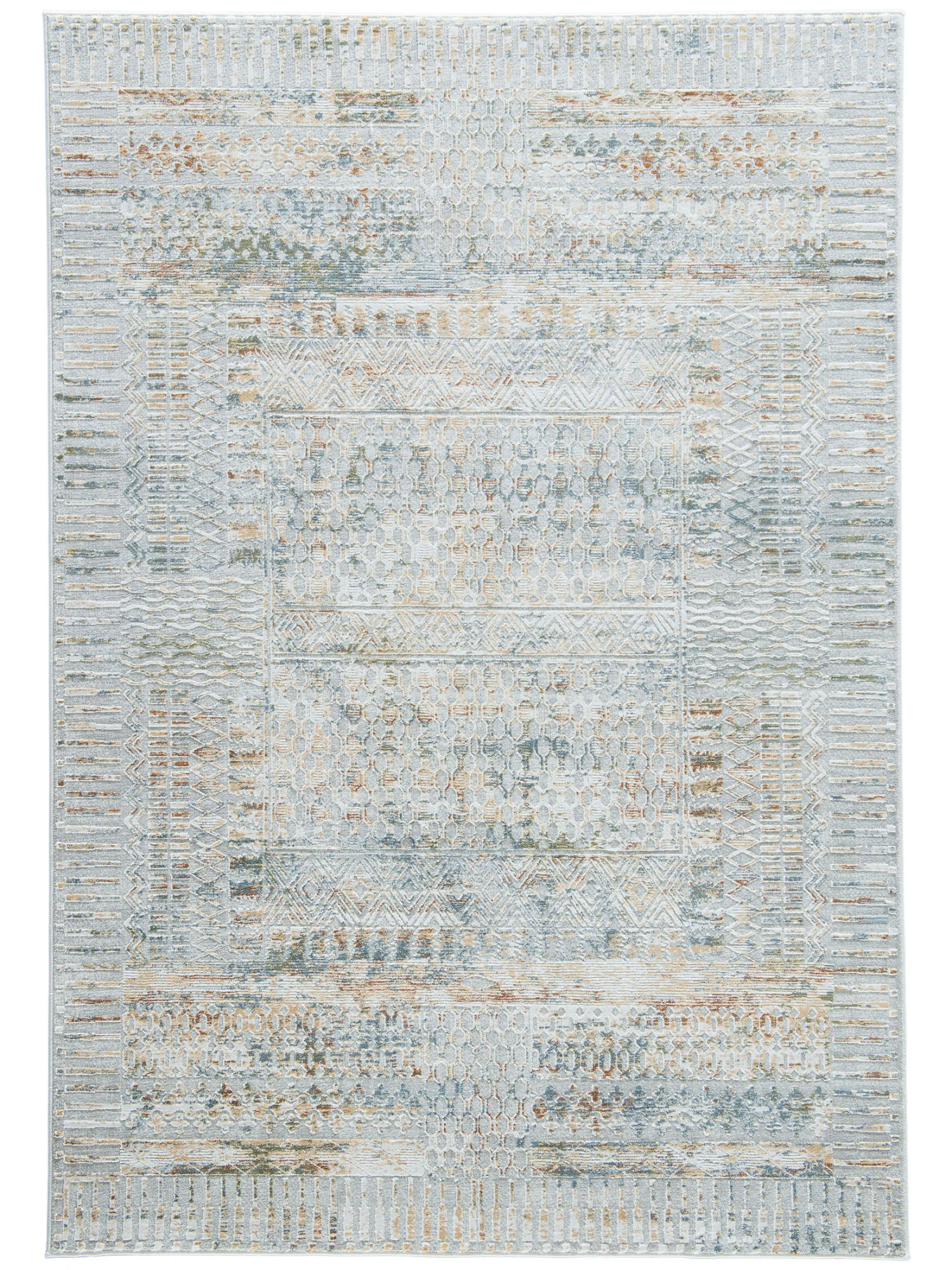 Vintage-Teppich, Silber Vintage-Teppich, Silber -Einrichtungsgegenstände Geschäft Cullen Vintageteppich Grau Silber 160x230 pla