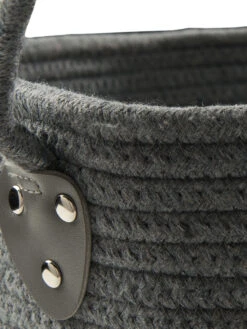 Korb, Grau/Weiss -Einrichtungsgegenstände Geschäft DoubleBag Korb GrauWeiss 35x35x26 lup1