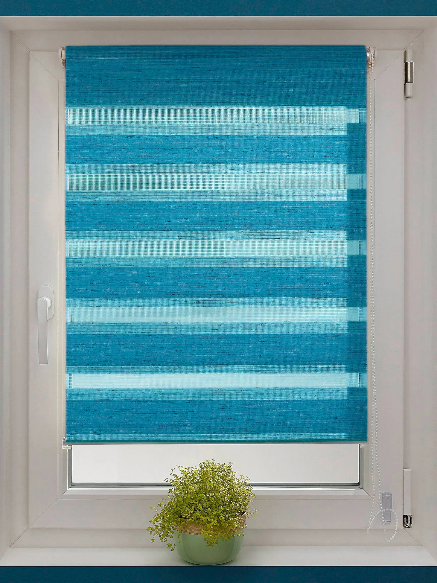 Rollo, Petrol Rollo, Petrol -Einrichtungsgegenstände Geschäft DuoStarlight Sonnenschutz Rollo blau petrol mil a