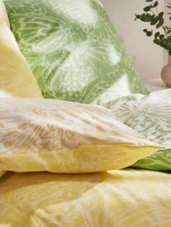 Satin-Bettwäsche, Gelb -Einrichtungsgegenstände Geschäft Elanora Bettwaesche Gruen Gelb 135x200 spar