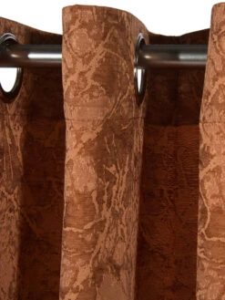 Ösenschal, Cognac -Einrichtungsgegenstände Geschäft Eleonore Gardine Oesenschal Braun Cognac 140x245 lup1