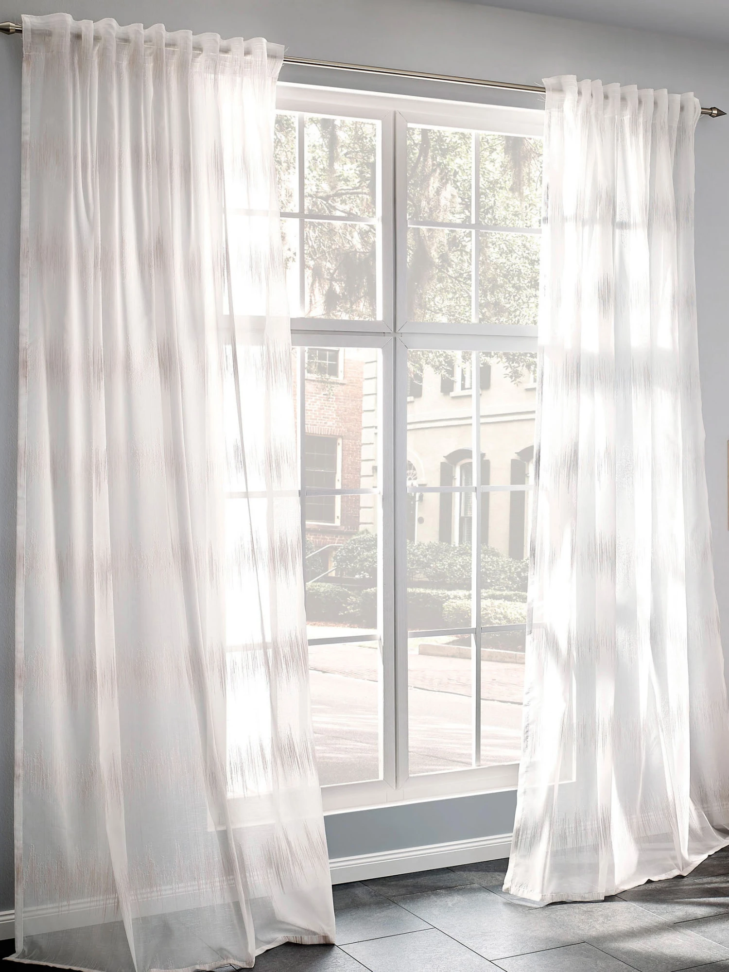 Vorhang mit Gardinenband, Grau Vorhang Mit Gardinenband, Grau -Einrichtungsgegenstände Geschäft Ella Gardine verdeckteSchlaufe grau 140x245 mil