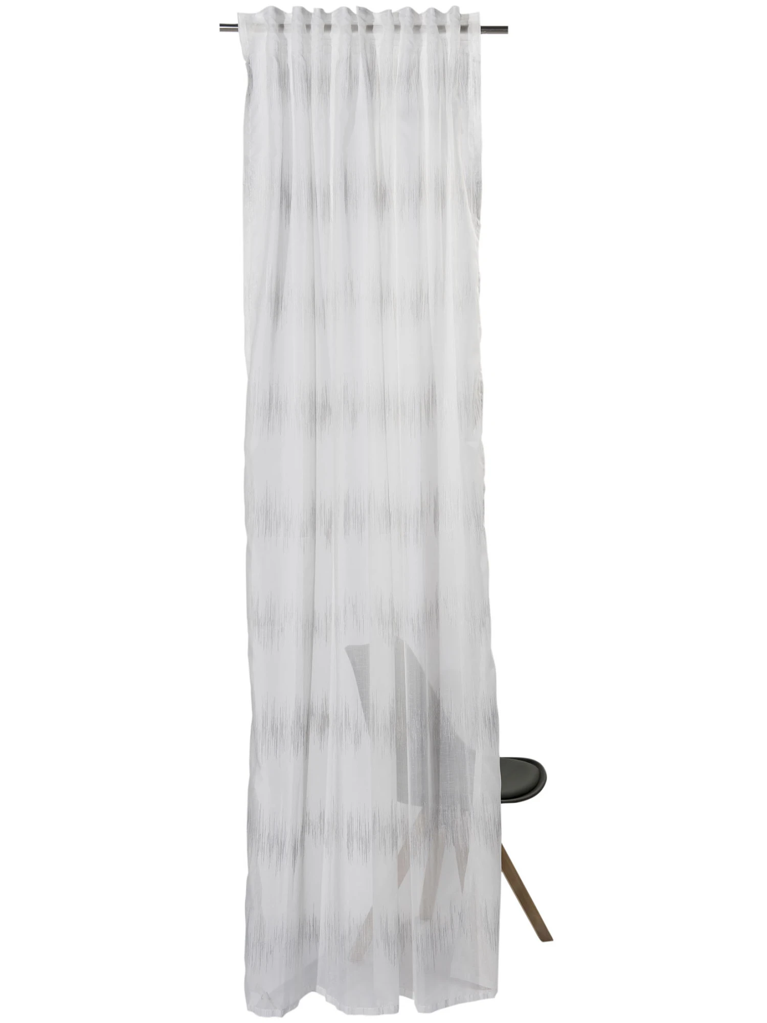 Vorhang mit Gardinenband, Grau Vorhang Mit Gardinenband, Grau -Einrichtungsgegenstände Geschäft Ella Gardine verdeckteSchlaufe grau 140x245 pla2