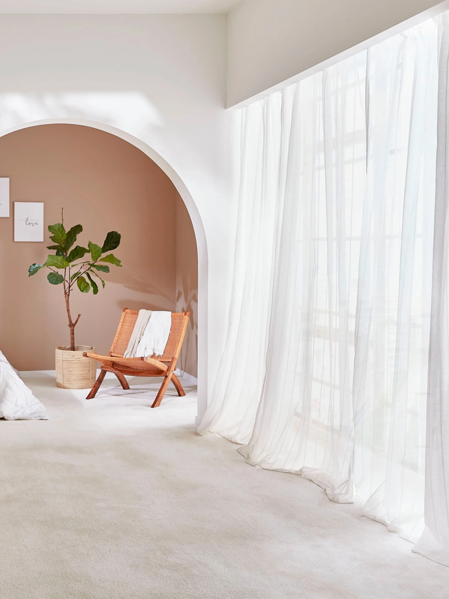 Vorhang mit Gardinenband, Natur Vorhang Mit Gardinenband, Natur -Einrichtungsgegenstände Geschäft Emely Gardine verdeckteSchlaufe beige Natur 140x245 mil