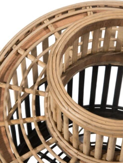 Laterne, Beige/Schwarz -Einrichtungsgegenstände Geschäft Fargosa Laterne Beige BeigeSchwarz 31x31x39 lup1