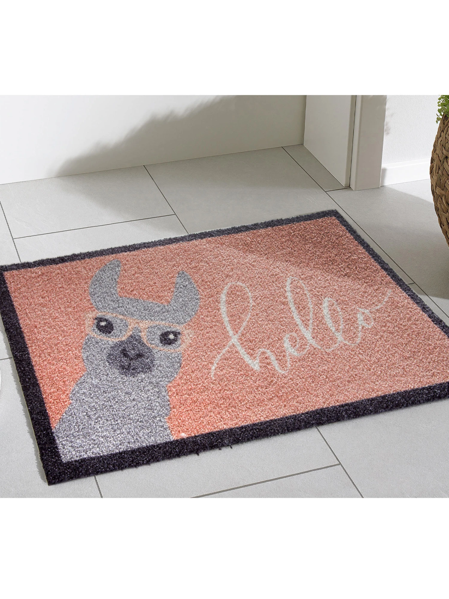 Fußmatte, Hello Lama Fußmatte, Hello Lama -Einrichtungsgegenstände Geschäft Fashion Fussmatte rosa HelloLama 50x80 mil