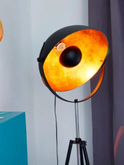 Standleuchte, Schwarz/Gold -Einrichtungsgegenstände Geschäft Flash Standleuchte Lampe Schwarz SchwarzGold 55x170 mil2