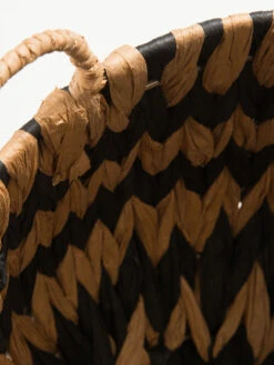 Korb, Schwarz/Natur -Einrichtungsgegenstände Geschäft Flimmer Korb Schwarz SchwarzNatur 26x26x23 lup2