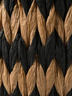 Korb, Schwarz/Natur -Einrichtungsgegenstände Geschäft Flimmer Korb Schwarz SchwarzNatur 26x26x23 lup3