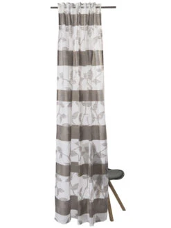 Vorhang Mit Gardinenband, Mokka -Einrichtungsgegenstände Geschäft Henriette VerdeckteSchlaufe Braun Mokka 140x245 pla2