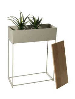 Pflanztopf, Beige -Einrichtungsgegenstände Geschäft HighPlants Pflanztopf Grau 18x45x60 per2