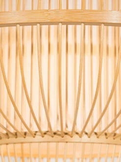 Hängeleuchte, Bambus -Einrichtungsgegenstände Geschäft Imari Pendelleuchte Beige Bambus 42x42x40 lup