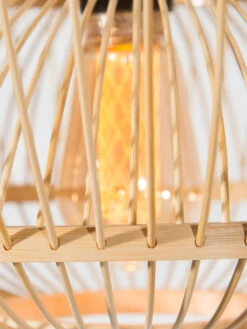 Hängeleuchte, Natur -Einrichtungsgegenstände Geschäft Iwato Pendelleuchte Hellbraun Natur 45x50 lup