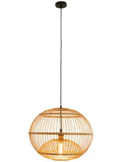 Hängeleuchte, Natur -Einrichtungsgegenstände Geschäft Iwato Pendelleuchte Hellbraun Natur 45x50 per2