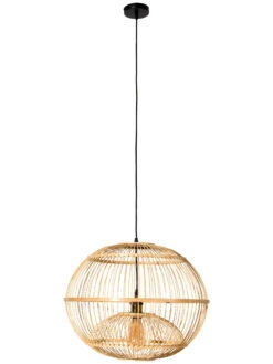 Hängeleuchte, Natur -Einrichtungsgegenstände Geschäft Iwato Pendelleuchte Hellbraun Natur 45x50 per3