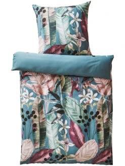 Satin-Bettwäsche, Petrol -Einrichtungsgegenstände Geschäft Jale Bettwaesche Mehrfarbig Petrol 135x200 pla